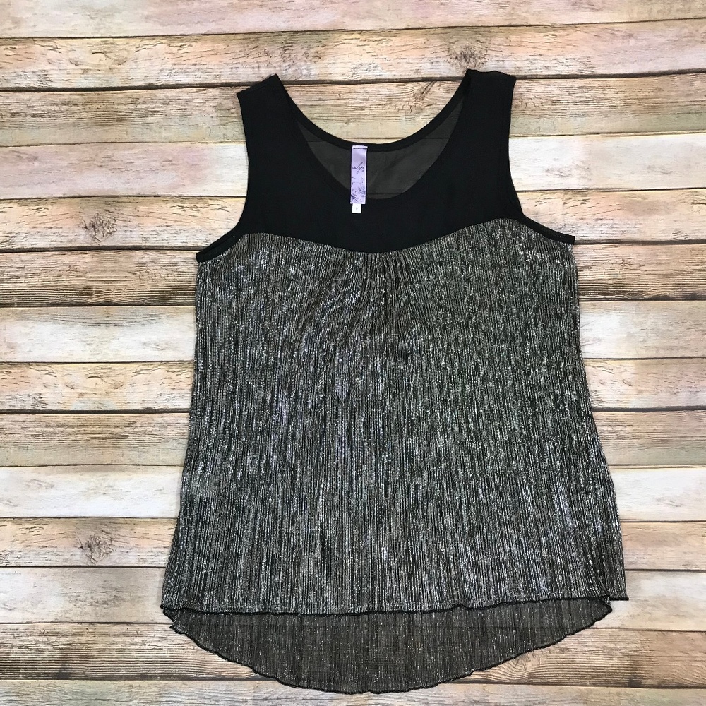 Alya • Black Gold Silver Shimmery • Going Out Top